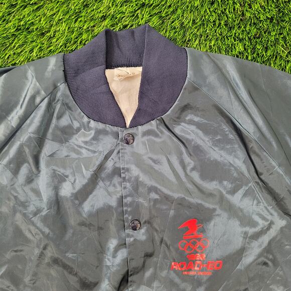 Vintage 1992 Road-EO Bomber Jacket 2XL 28x27 Baggy Newark-Division - Picture 9 of 12